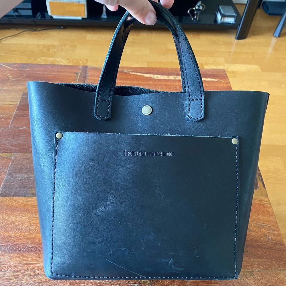 Portland Leather mini crossbody tote